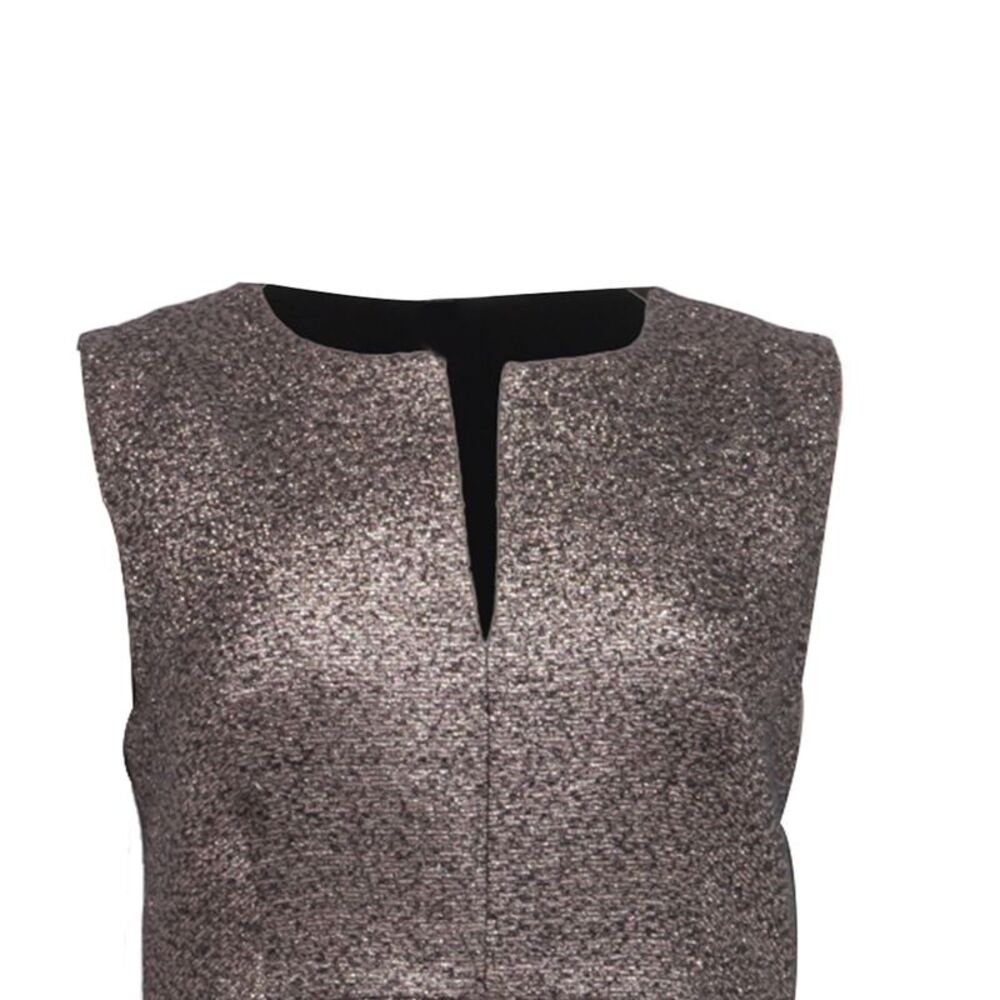 Diane Von Furstenberg Yvette Mini Dress In Silver Acrylic - Picture 2 of 7